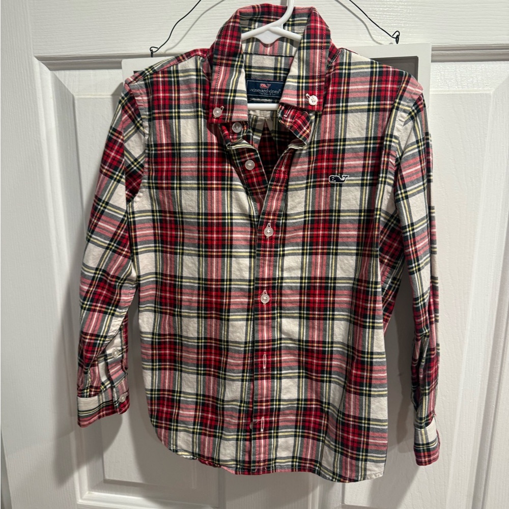 Vineyard Vines boys plaid button down